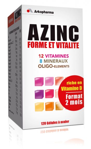 Arkopharma Azinc Forme et Vitalité 60 Gélules - Lot de 2